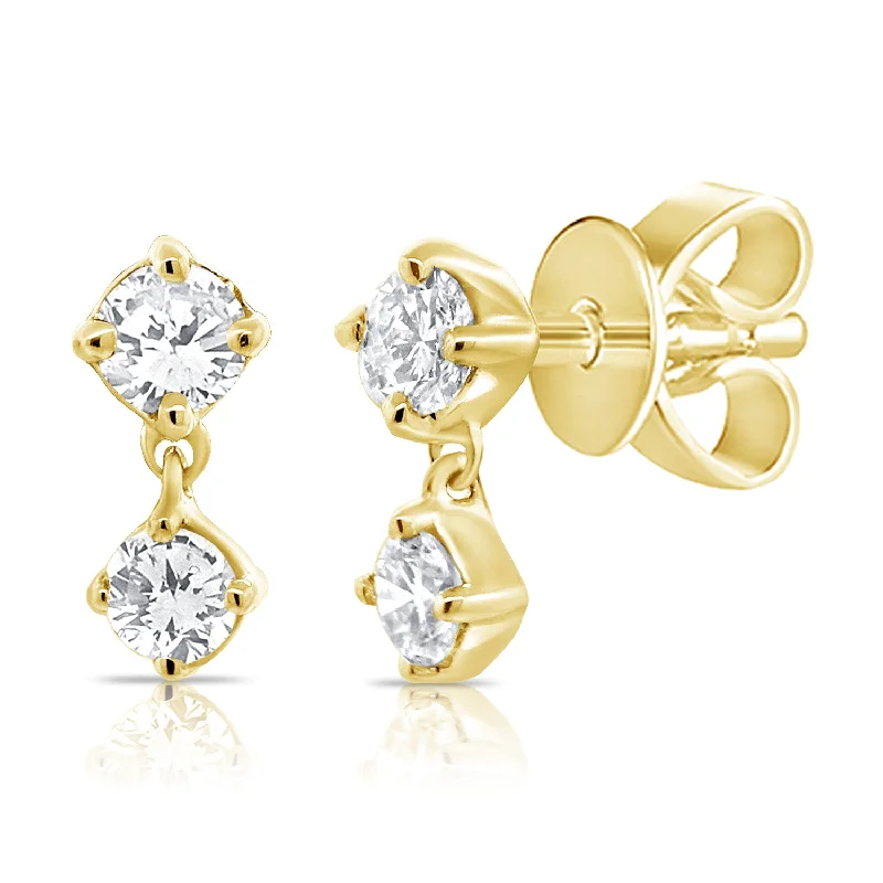 Chic Stud Earrings for Women-Gorgeous Diamond Earrings made in 14K Gold