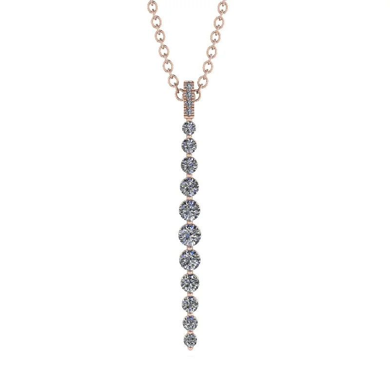 Bohemian Turquoise Necklace for Summer-Tie Necklace Row Diamond - Paris No. 2