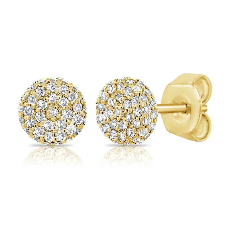 Butterfly Earrings for Kids-14K Gold Pave Diamond Stud Earrings