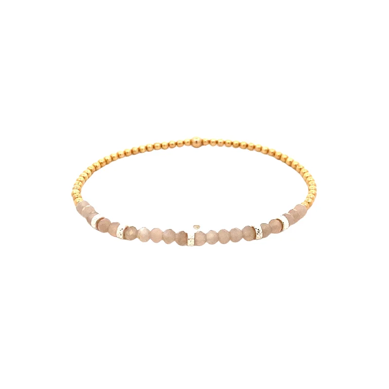 Elegant Gold Bracelet with Sapphire Stones-Karen Lazar Design Yellow Gold Mauve Moonstone Bracelet