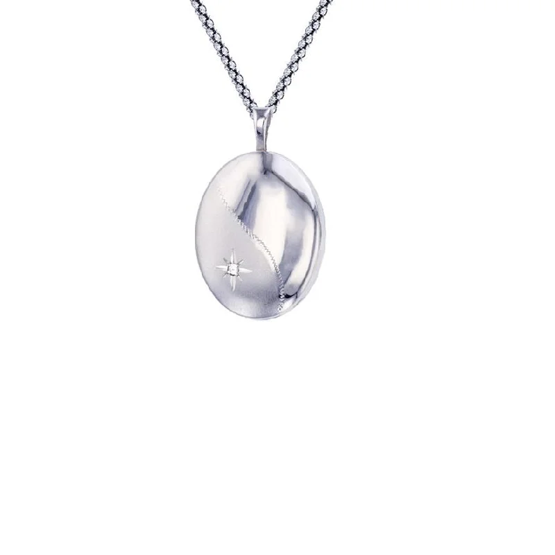 Luxury Pearl Necklace for Bridesmaids-Locker Necklace (Silver)