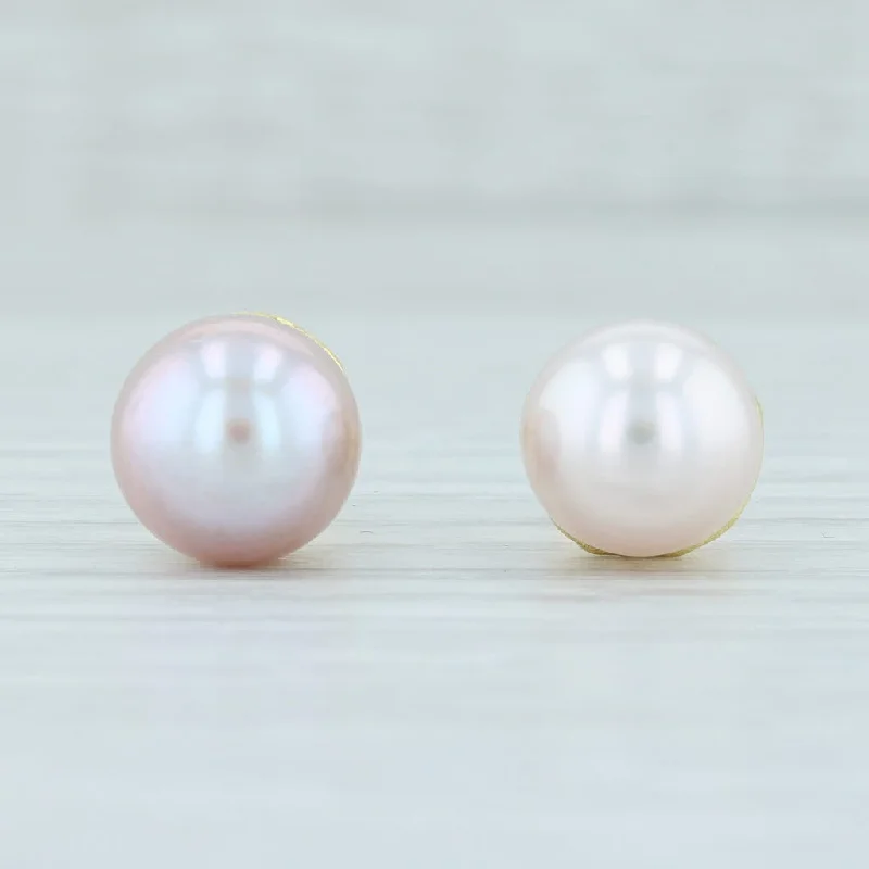 Vintage Crystal Earrings-Pink Cultured Pearl Stud Earrings 14k Yellow Gold Pierced Nordstrom