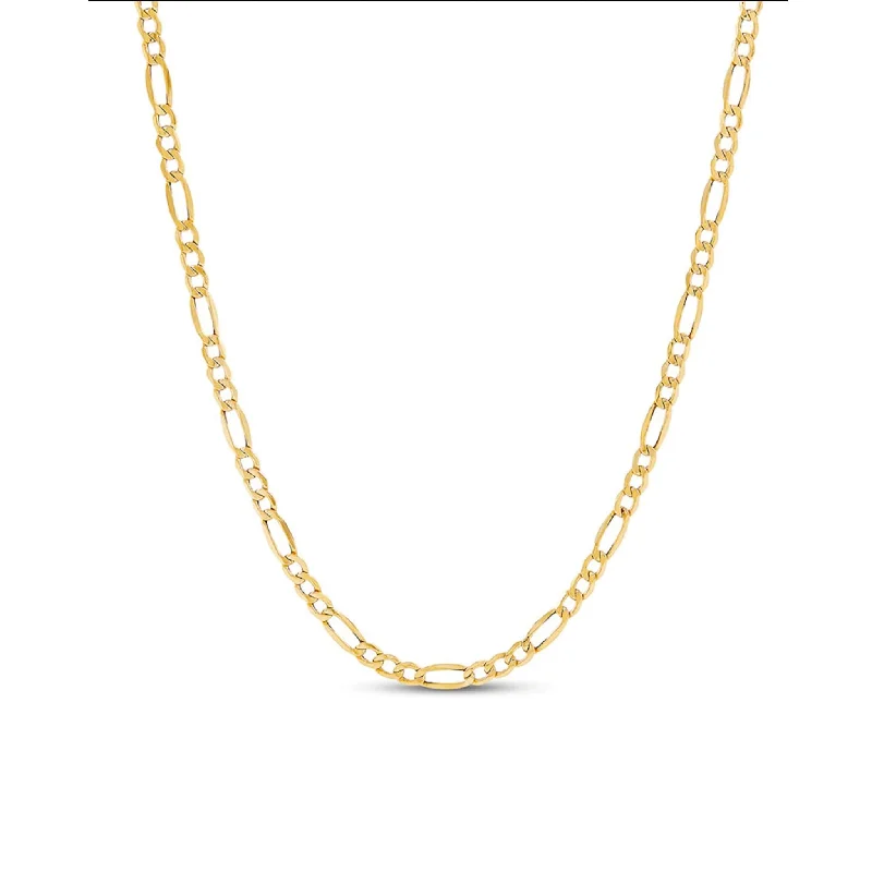 Statement Gold Necklace for Fashion Week-[Solid] Figaro Chain (18K)