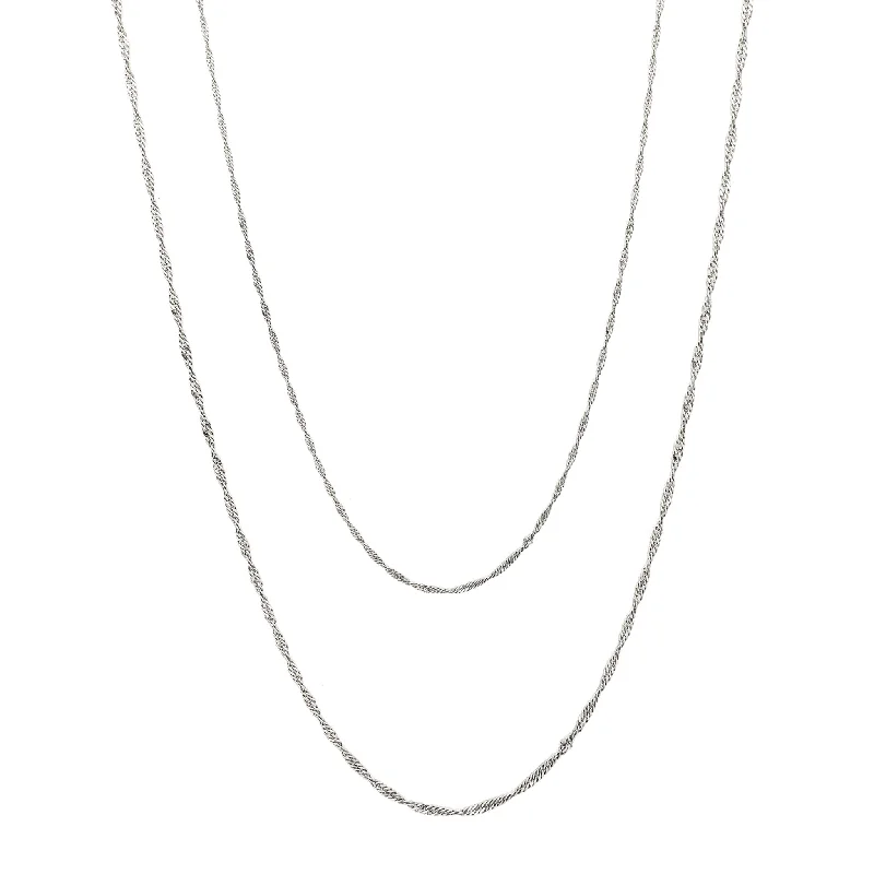 Modern Crystal Necklace for Fashionistas-Copy of Singapore Link Necklace (10K)