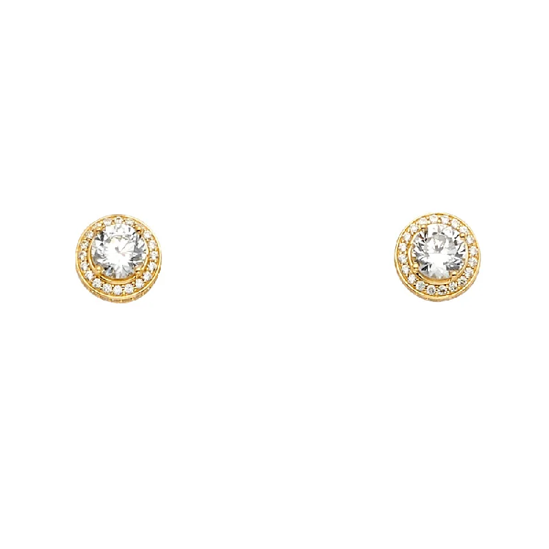 Designer Gold Earrings-14K CZ Earrings