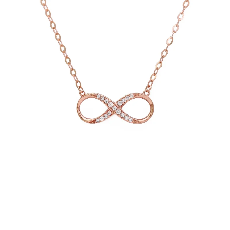 Colorful Chain Necklace for Summer Festivals-Infinity Charm Necklace (14K)