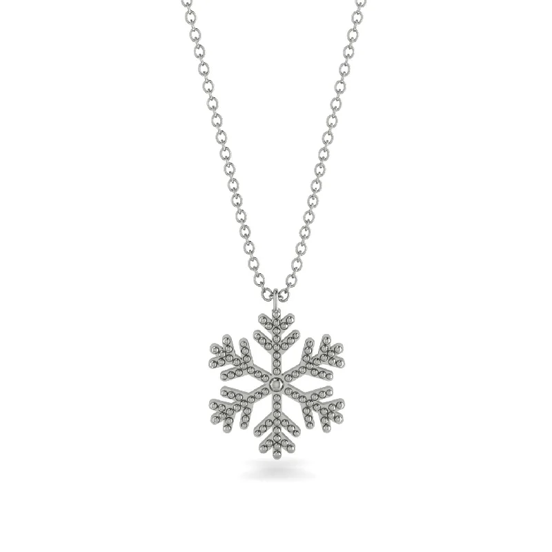 Luxury Necklace with Aquamarine Stone-Snow Necklace - Snow No. 3