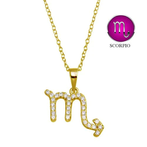 Designer Gold Necklace for Wedding Day-Scorpio Necklace in Gold