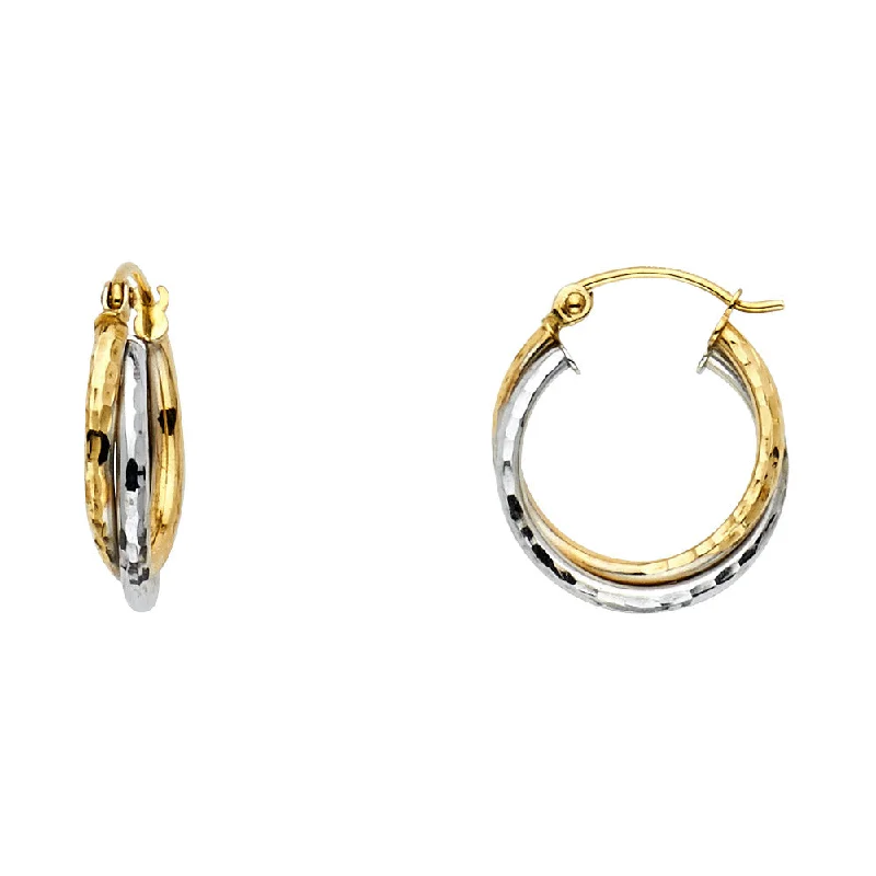 Gemstone Stud Earrings-14K Hoop Earrings