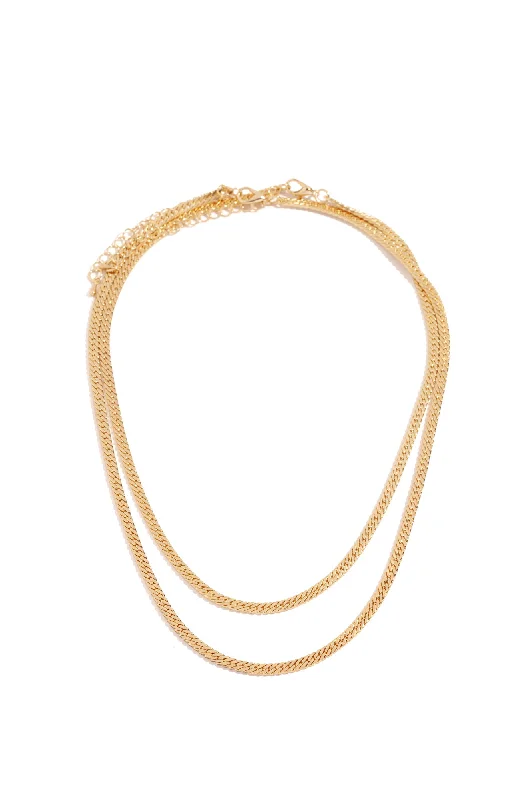 Layered Necklace with Gold Chains for Women-Esme Layered Necklace Set - Gold