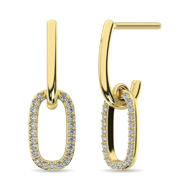 Classic Gold Stud Earrings-Diamond Fashion Earrings 1/5 ct tw in 14K Yellow Gold