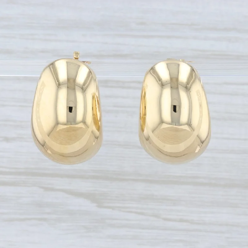 Bold Earrings for Women-Tiffany & Co Scalloped Statement Earrings 18k Yellow Gold Non-Pierced Clip-On