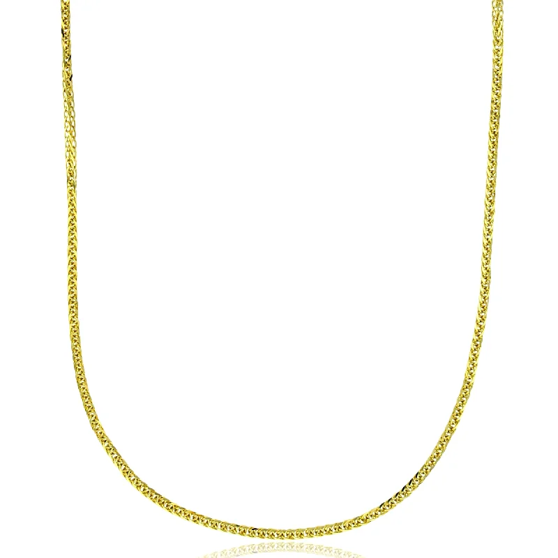 Simple Gold Chain Necklace for Men-Spiga Chain (18K)