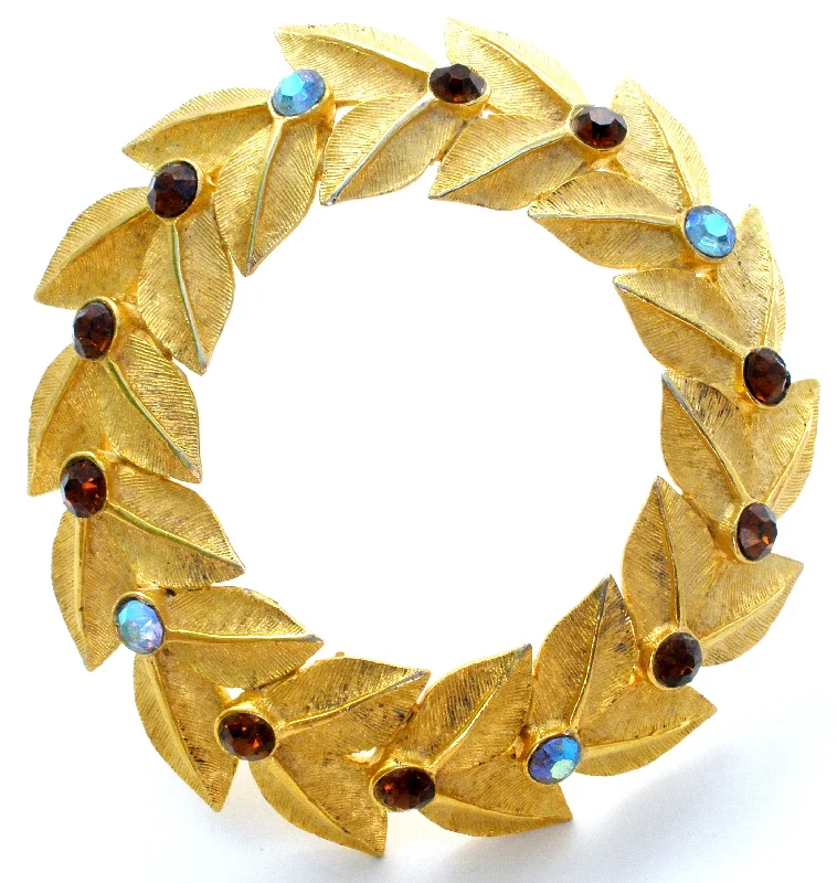 Birthstone Brooch-Hattie Carnegie Wreath Brooch Vintage