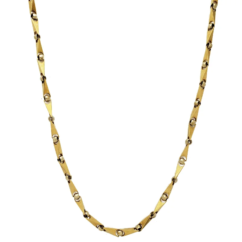 Designer Crystal Necklace for Fashion-Geometric Bezel Chain (10K)