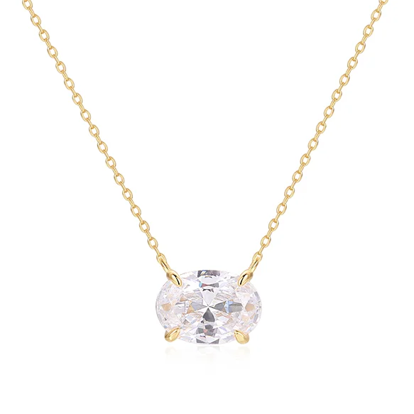 Classic Pendant Necklace for Bridesmaids-The Dolly Necklace in Gold