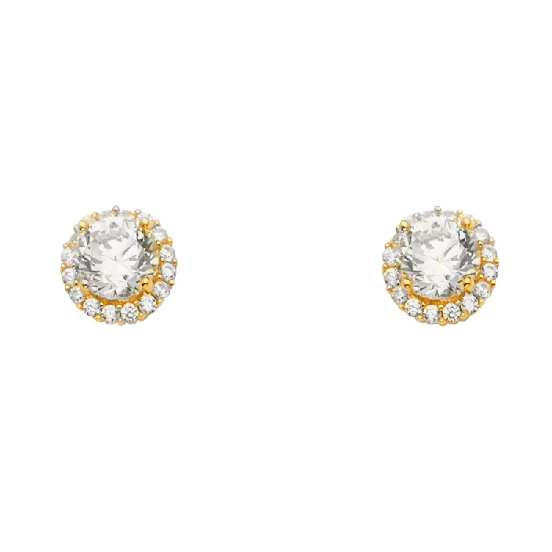 Extra Long Dangle Earrings-14K CZ Earrings