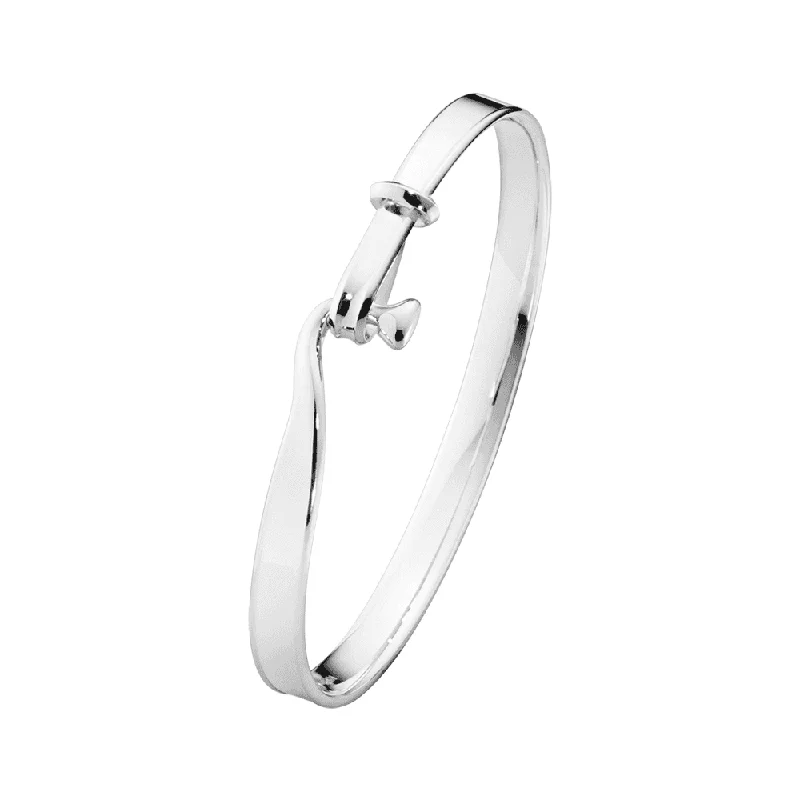 Personalized Bangles for Moms with Custom Message-Torun Sterling Silver Bangle