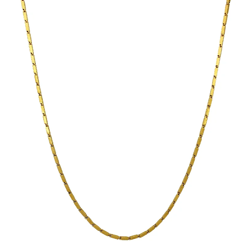 Unique Choker Necklace for Brides-Rectangle Bullet Chain (24K)