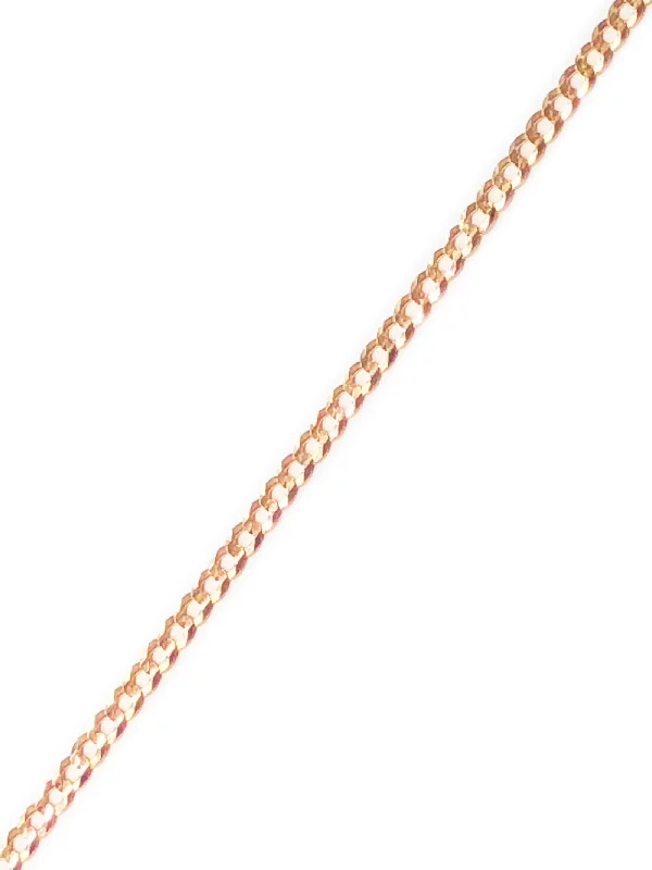 Sparkling Crystal Necklace for Formal Occasions-Italian Cuban Link Rose Chain (14K)