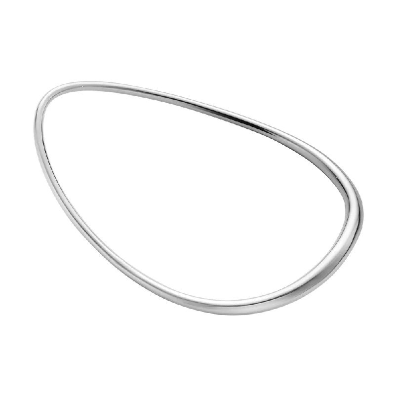 Simple Bangles with Elegant Engraving-Offspring Sterling Silver Bangle